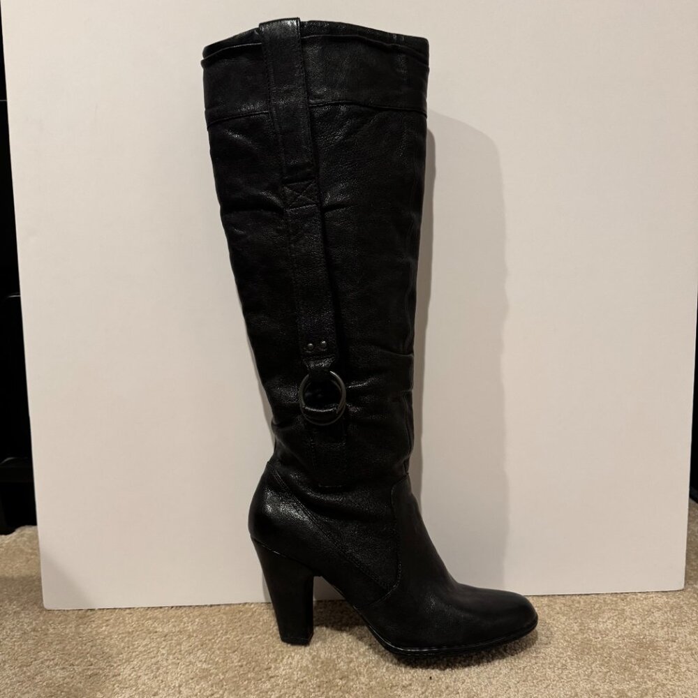 Born Kala Black Vegan Tall Boots, Size 9